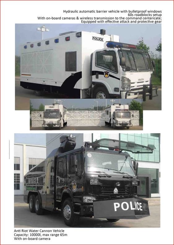 Anti-riot vehicles